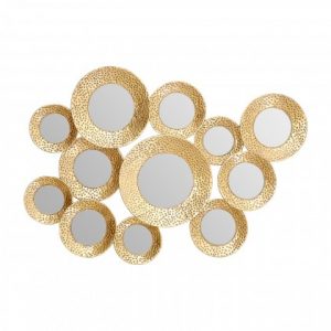 Carlyle Hammered Gold Wall Mirror