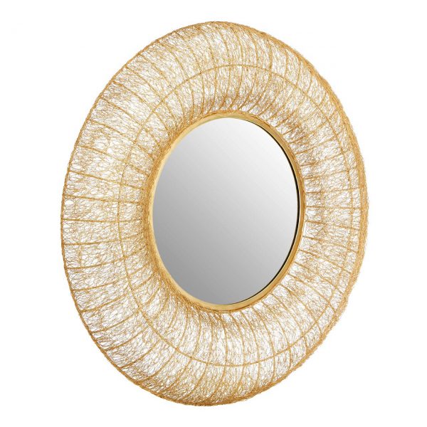 Paradise Gold Finish Wall Mirror