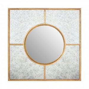 Reston Gold Finish Art Deco Wall Mirror