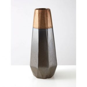 Roland Large Silver And Copper Vase