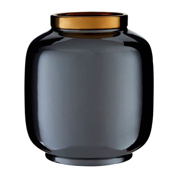 Gledhow Black Porcelain Metallic Vase