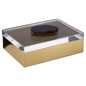 Pelham Black Agate Large Trinket Box
