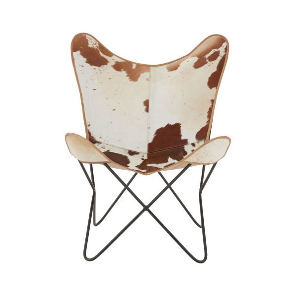 Gilston Brown Cowhide Butterfly Chair