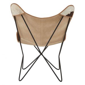 Gilston Brown Cowhide Butterfly Chair