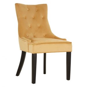 De Vere Gold Velvet Dining Chair
