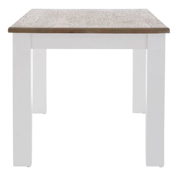 Harriet Oak Top / White Dining Table