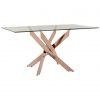 Norland Rectangular Rose Gold Dining Table