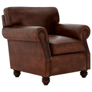 Gilston Dark Brown Leather Armchair