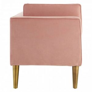 Elystan Pink Velvet / Left Arm Chaise Longue