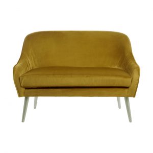 Elystan Mustard Velvet Sofa