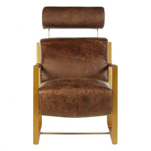 Scarsdale Brown Leather Lounge Chair