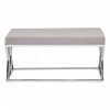 Norland Mink Seat / Silver Finish Bench