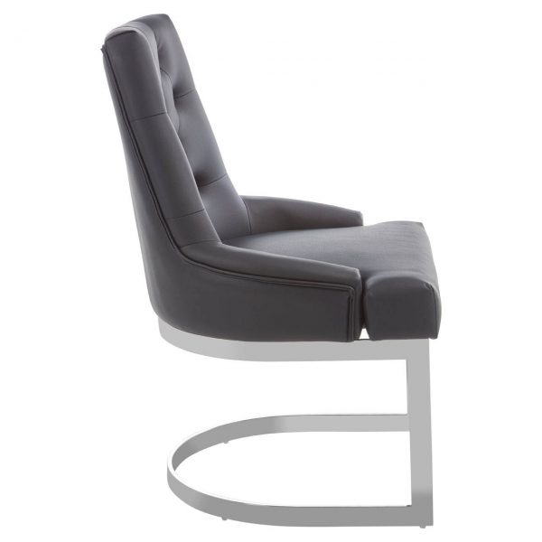 Tedworth Black Leather Effect Dining Chair