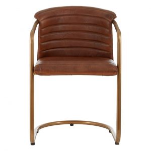 Gilston Tan Leather / Iron Chair