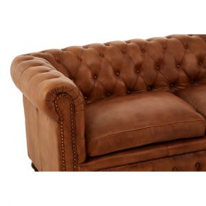 Gilston Brown 3 Seat Chesterfield Sofa