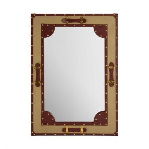 Malvern Canvas / Leather Trim Wall Mirror