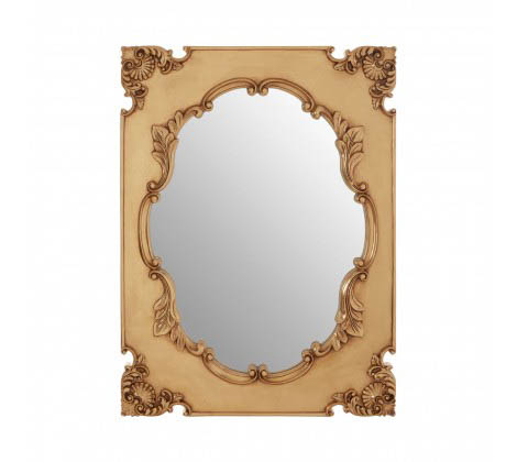 Rosehart Gold Finish Indent Wall Mirror