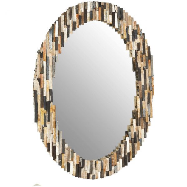 Knaresborough Multi Tile Oval Wall Mirror