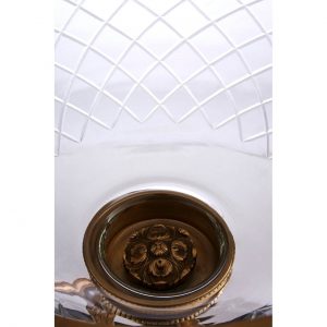 Richards Antique Brass Antler Base Glass Bowl
