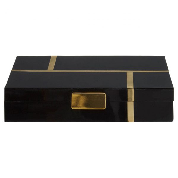 Wallgrave Small Black & Gold Trinket Box