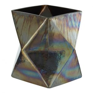 Emperors Small Oil Slick Glass Candle Holder