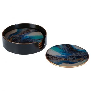 South Bolton Set Of 4 Turquoise Coasters