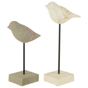 Phene Set Of Two Bird Sculptures