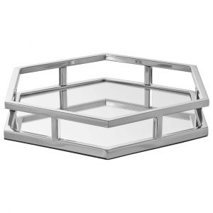 Bedford Silver Finish Hexagonal Tray