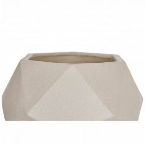 Stanford White Multifaceted Planter - 22Cm