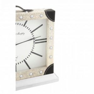 Oakfieldcowhide Mantle Clock