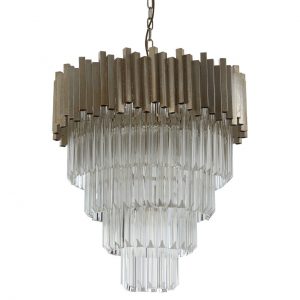 Astell Large Silver Finish Chandelier