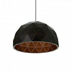 Dove Medium Black Dome Pendant Light