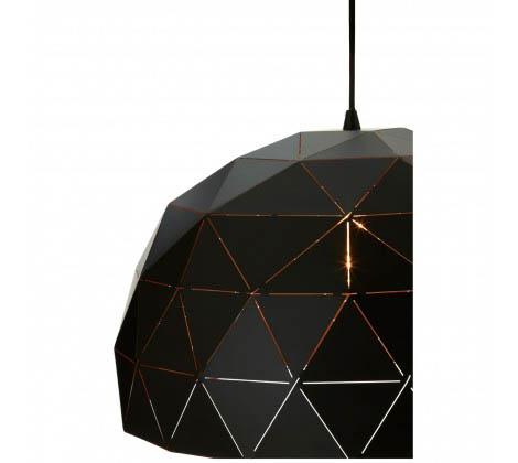 Dove Medium Black Dome Pendant Light