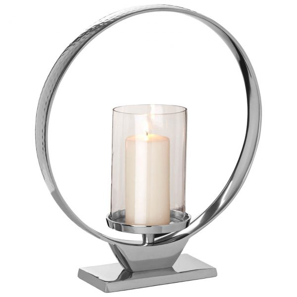Queensberry Medium Silver Candle Holder
