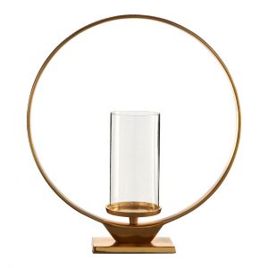 Queensberry Large Gold Finish Candle Holder
