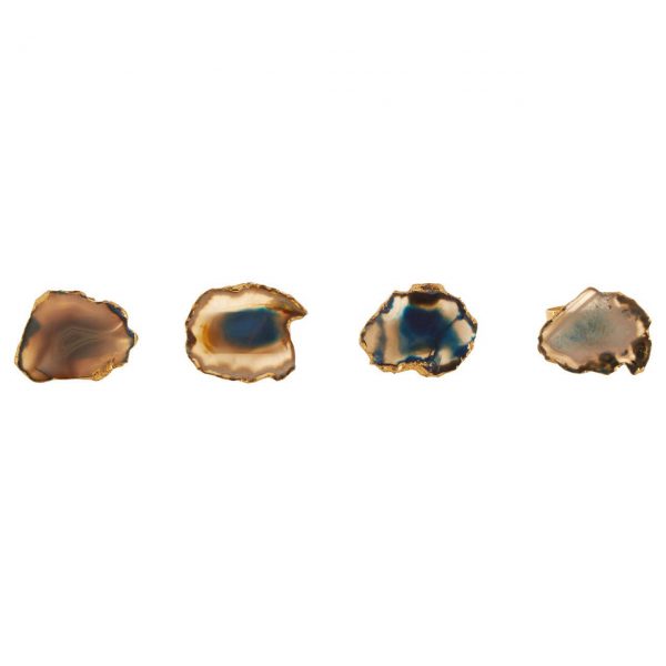 Denyer Blue / Gold Napkin Rings