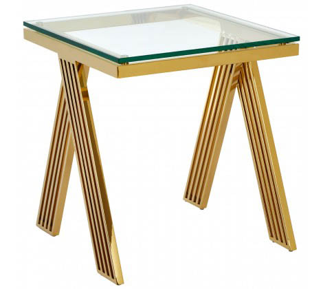 Pembridge Gold Finish Side Table