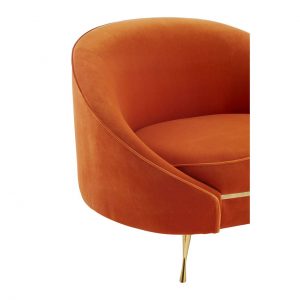 Skinner Orange Velvet Armchair