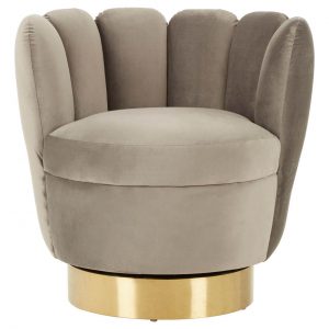 Beaufort Grey Velvet Chair