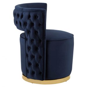 Bard Blue Velvet Chair